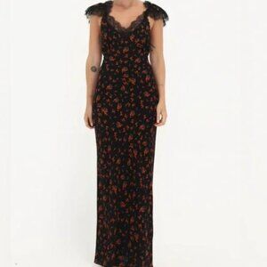 REVOLVE Black Floral Lace Maxi Dress